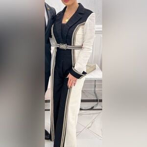 Black and white customized jumpsuit